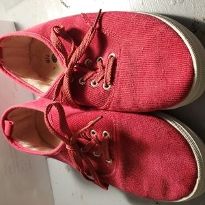 Red velvet chatties shoes